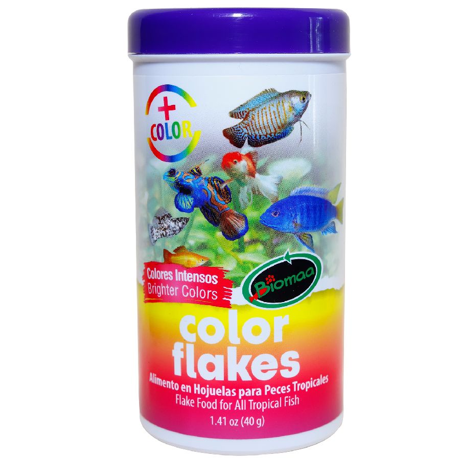 Alimento de hojuela color flakes grande