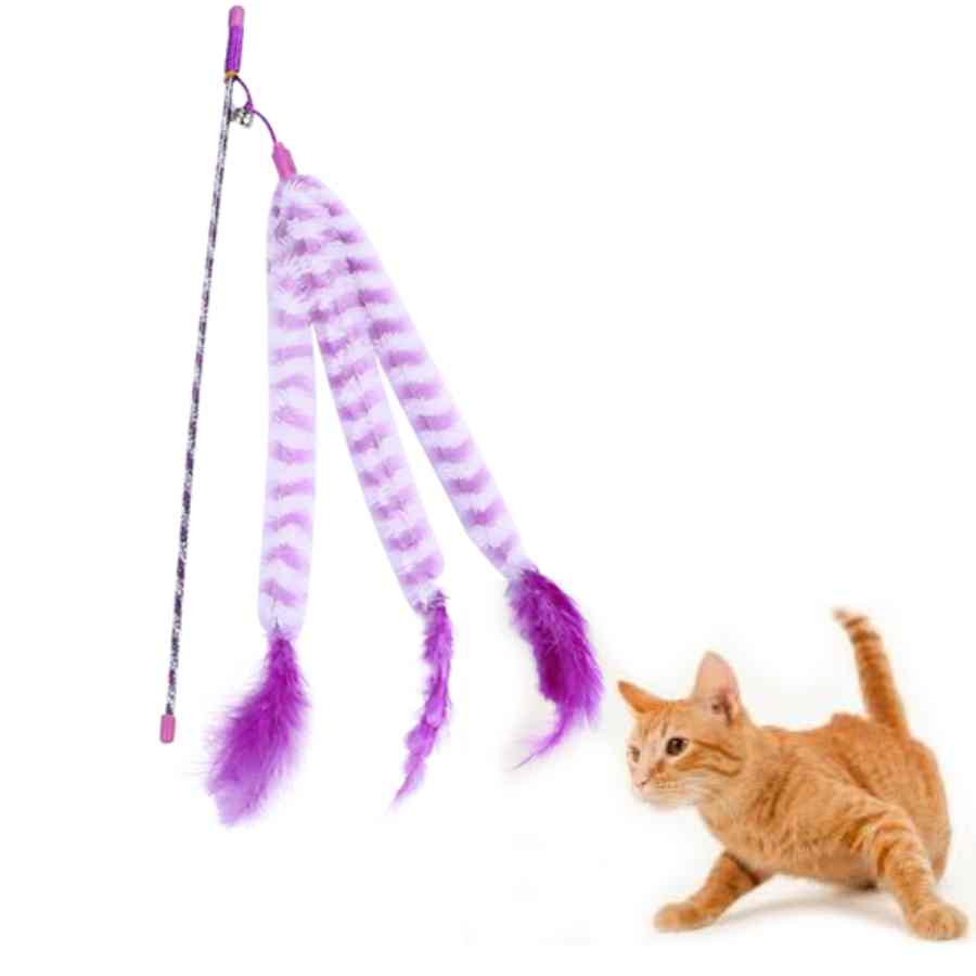 Juguete para gato caña tira multiple
