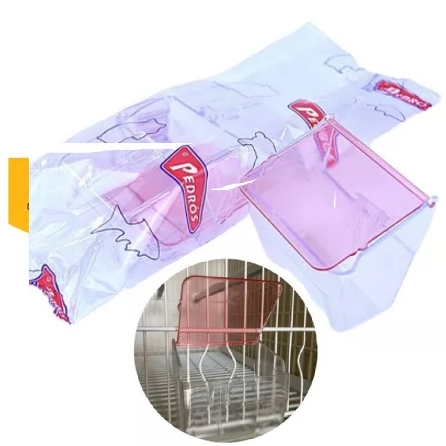 Comedero de aves exterior con tapa roja