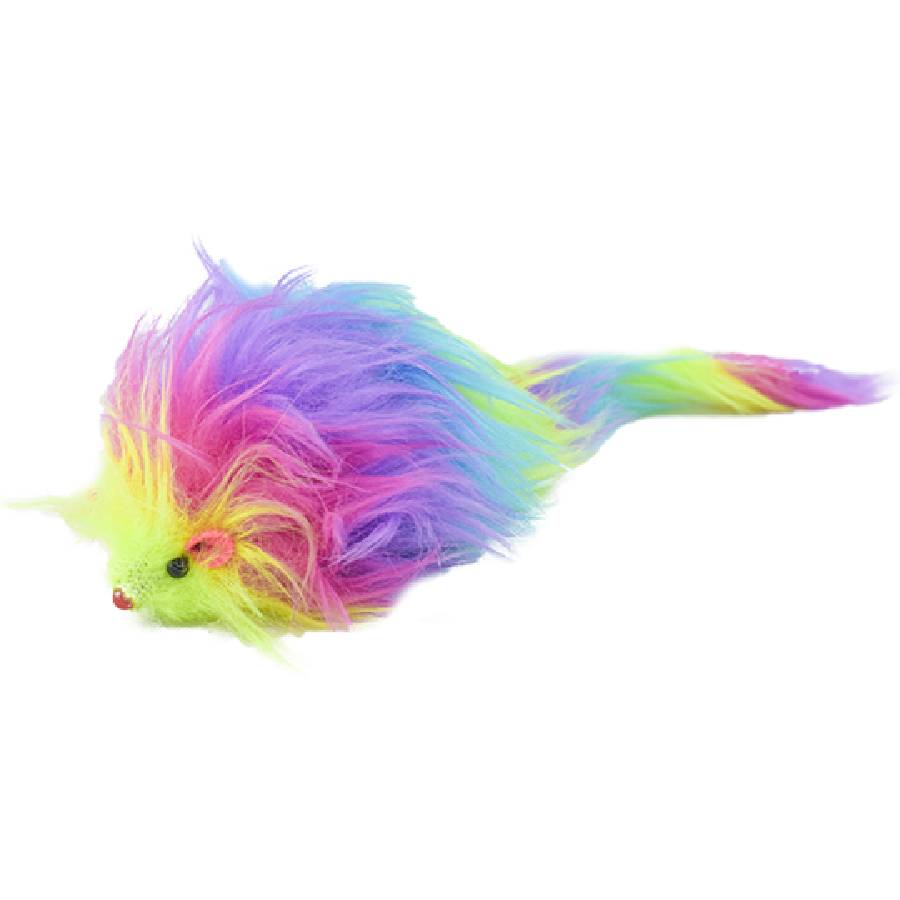Juguete raton arcoiris para gato