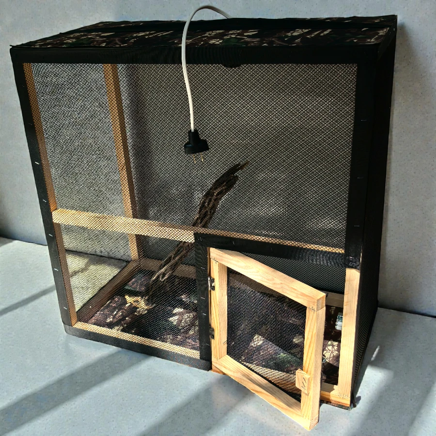Terrario bellin 60cm largo y 30cm ancho malla de tela