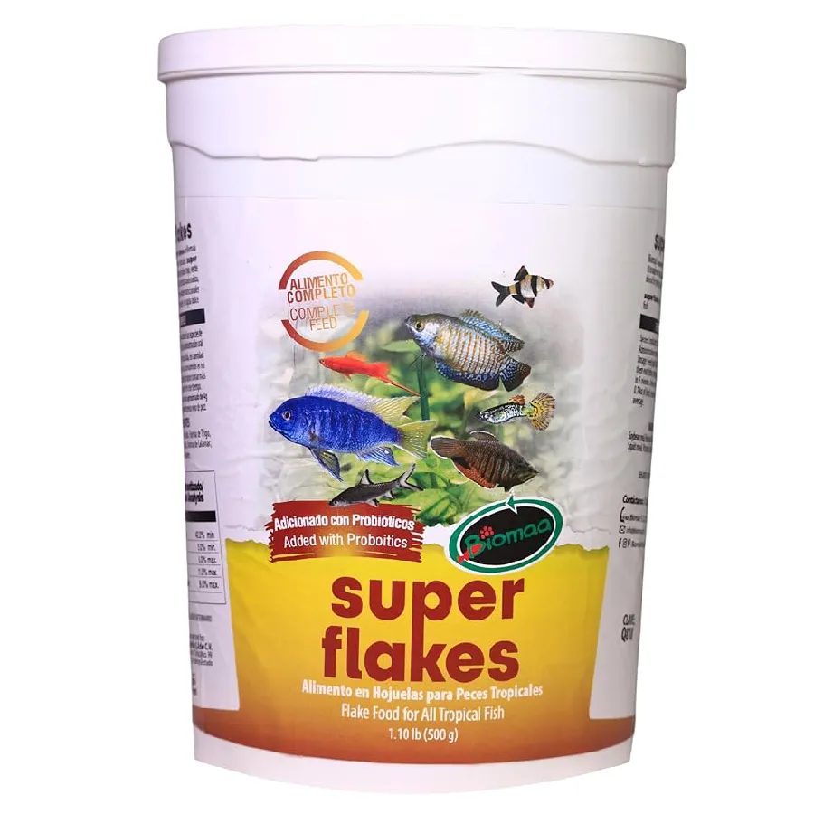 Alimento para peces super flakes 500 grs
