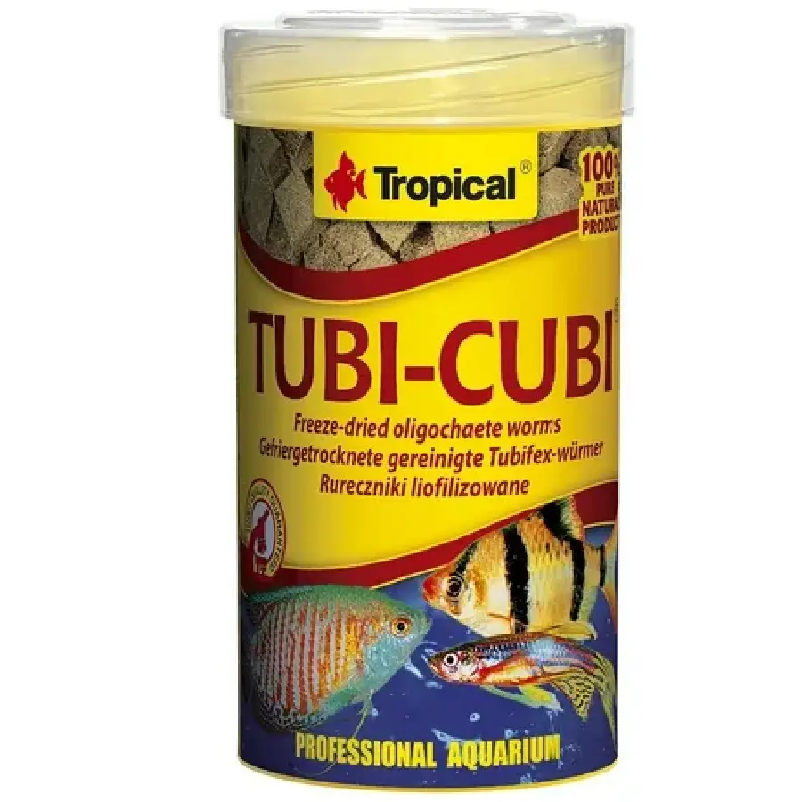 Alimento para peces tubifex  tubi-cubi