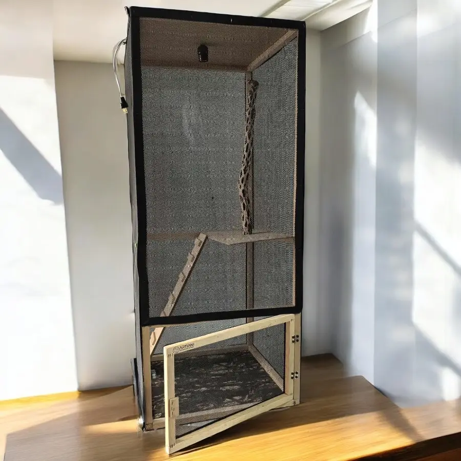 Terrario magno 120cm de altura malla metalica