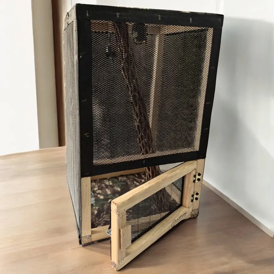 Terrario blim 50cm de altura malla metalica
