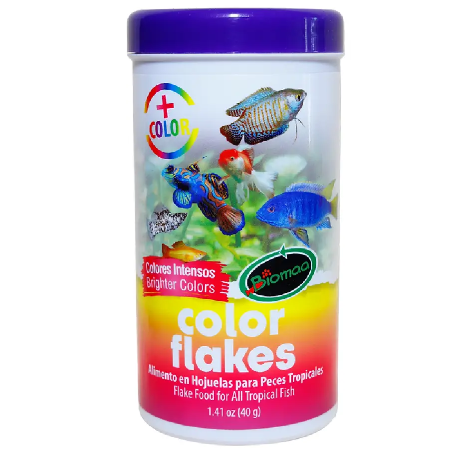 Alimento en hojuela color flakes 40 gr