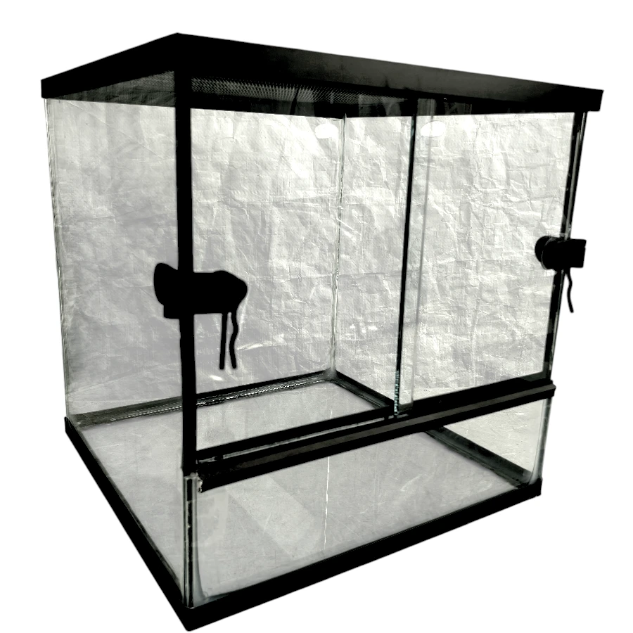 Terrario cuba puertas delizables 40 x 40cm