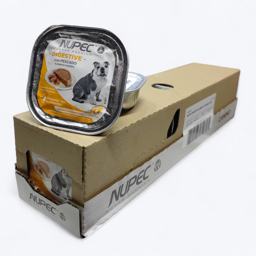 Cluster Rack Nupec Alimento H├â┬║medo Digestivo con Pescado 16 Latas 100 gr c/u