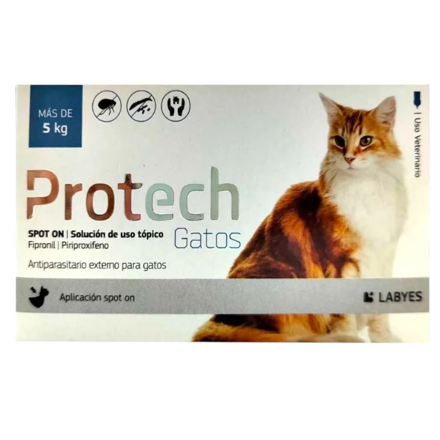 Pipeta protech antipulgas antiparasitaria para gatos para mas de 5 a├â┬▒os