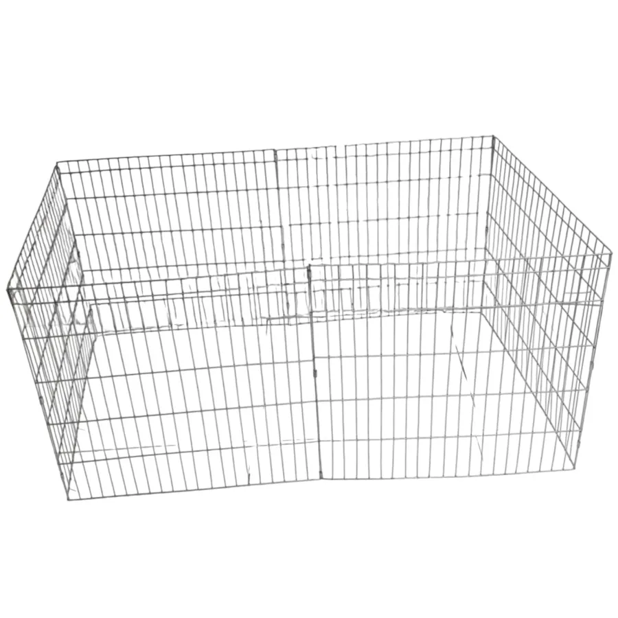 Corral galvanizado 6 panel de 60 x 60 cm 3 cm separacion