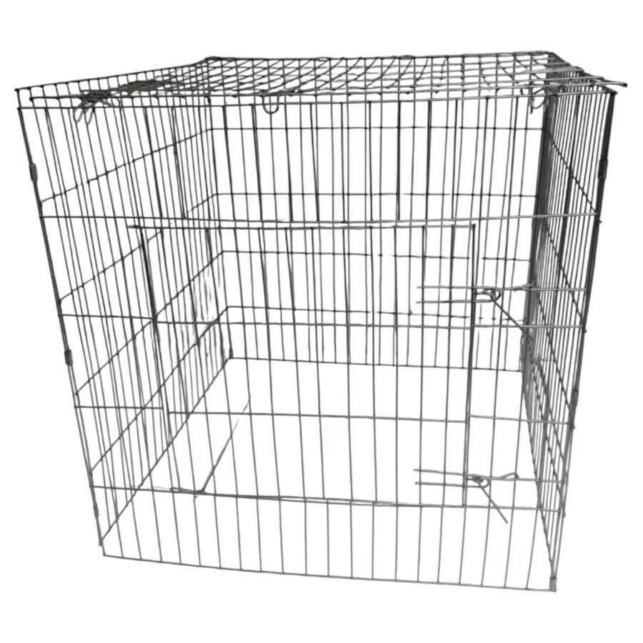 Jaula galvanizada cubo con tapa