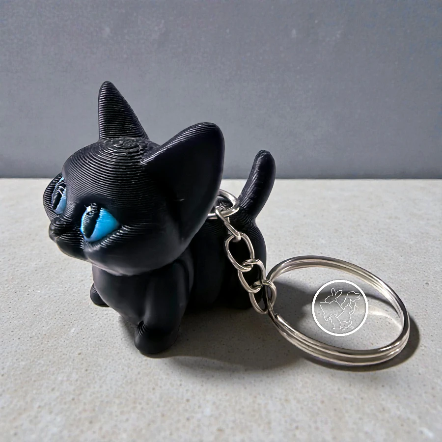 Llavero 3D de gato articulado