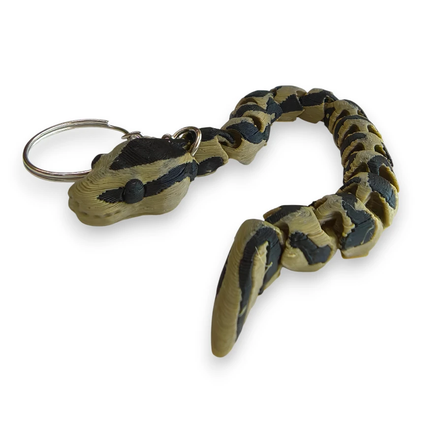 Llavero 3D de serpiente articulado