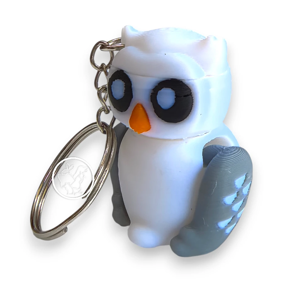 Llavero 3D de buho articulado
