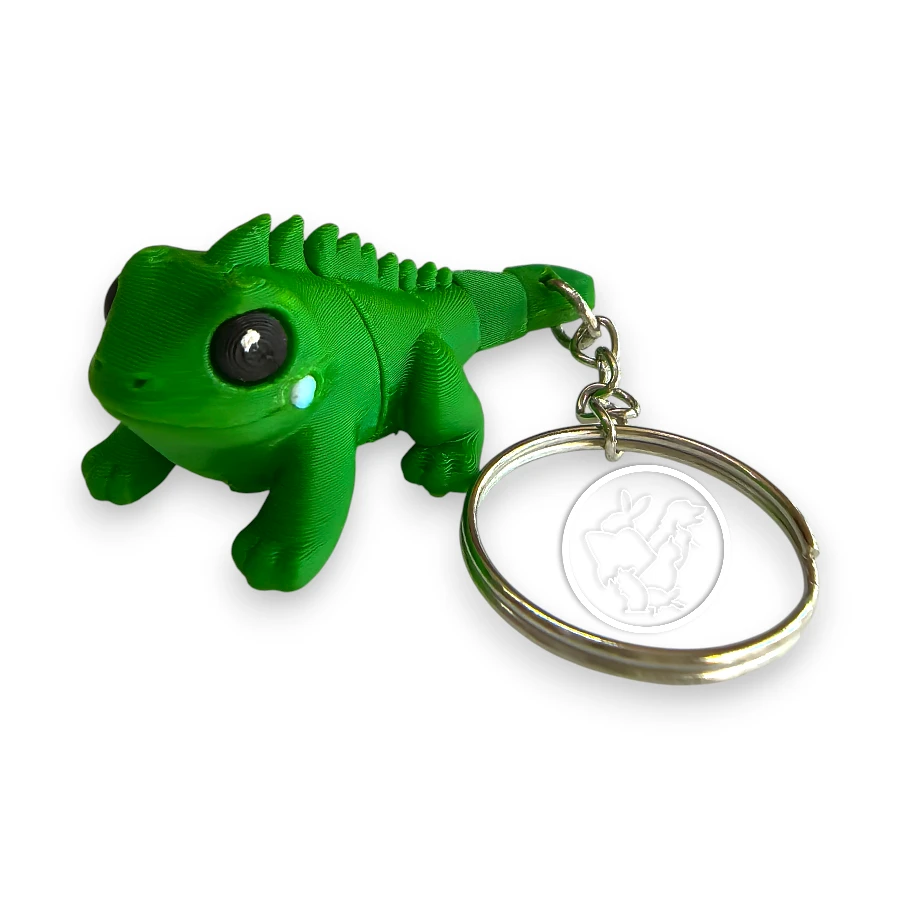 Llavero 3D de iguana articulado