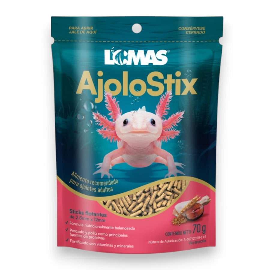 Alimento para ajolotes ajolostix