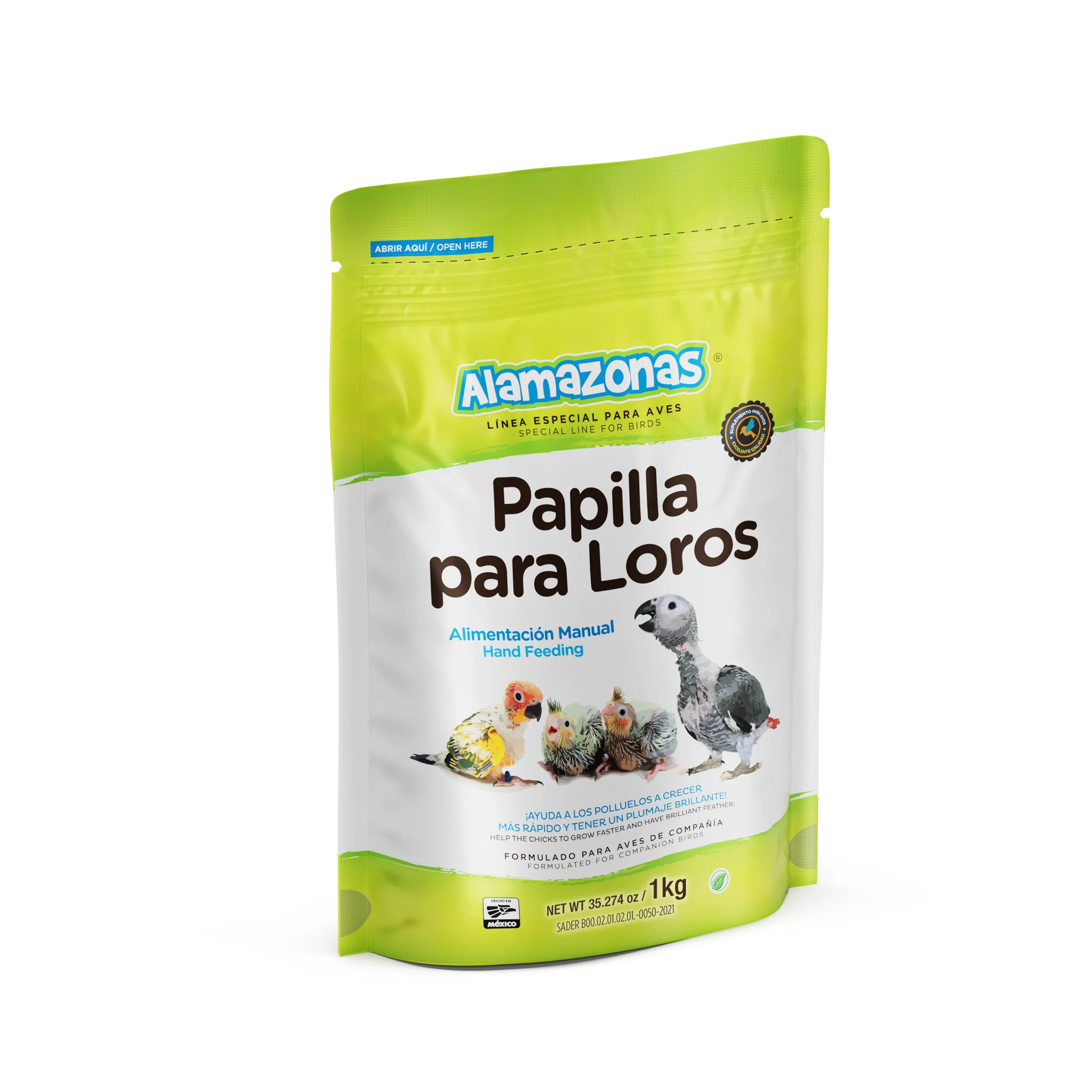 Papilla para loros y periquitos alamazonas 250g