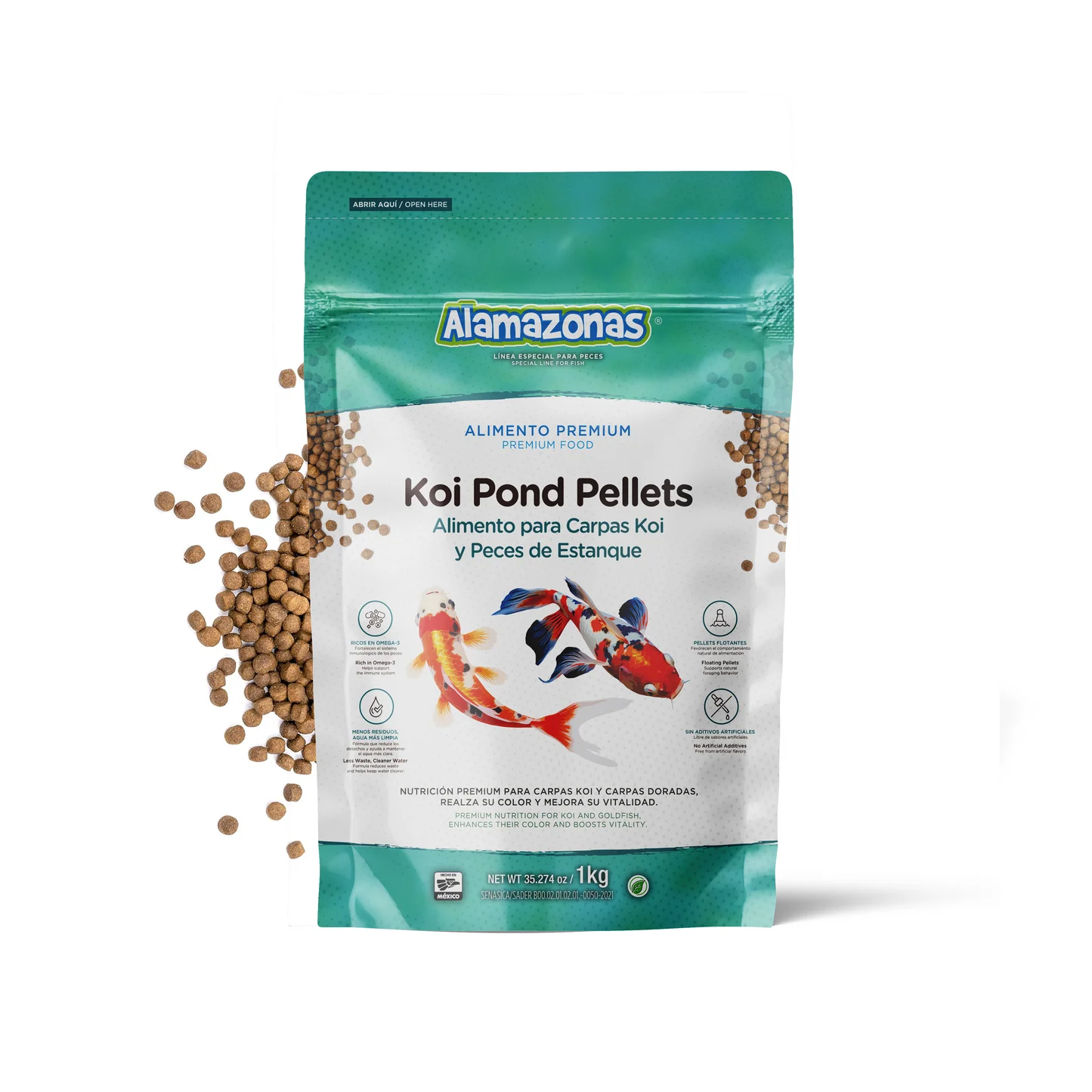 Alimento para carpas koi goldfish 1kg