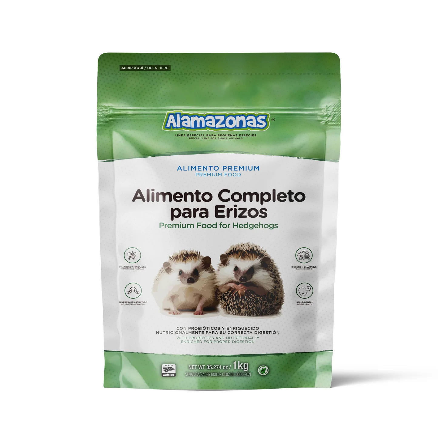 Alimento para erizo alamazonas 1kg