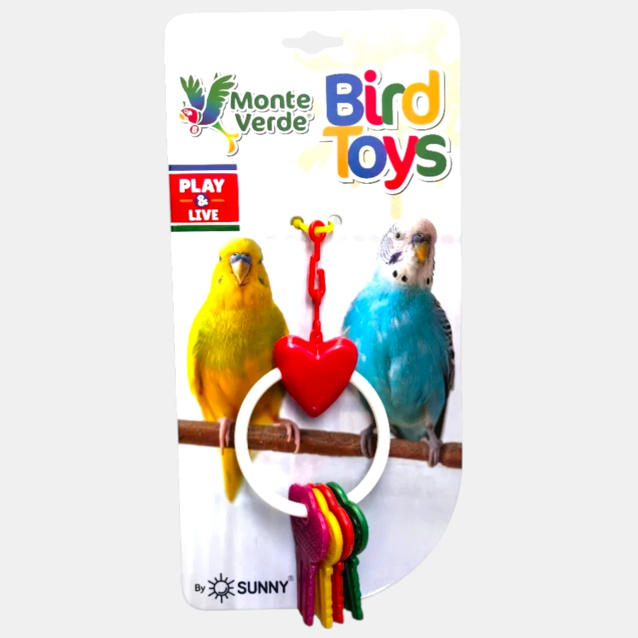 Juguete para aves llaves