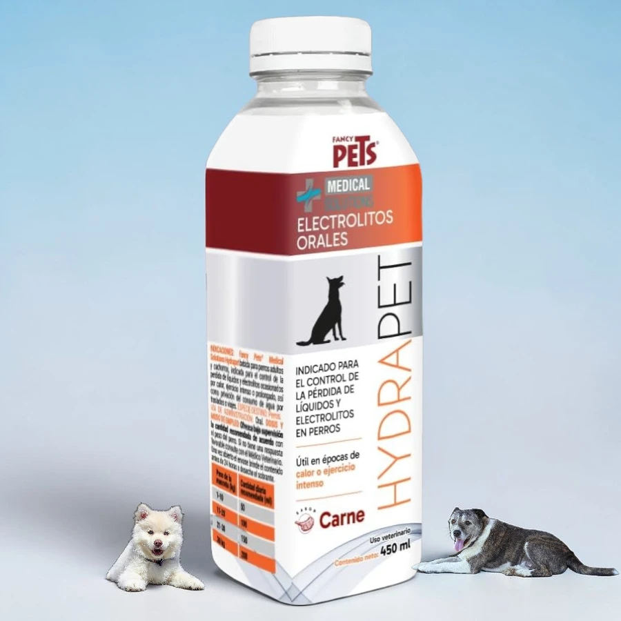 Suero oral electrolitos para perros sabor carne