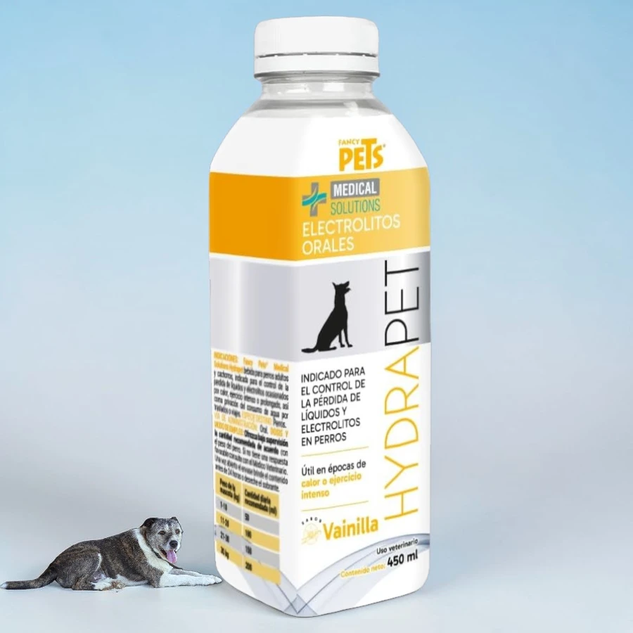 Suero oral electrolitos para perros sabor vainilla