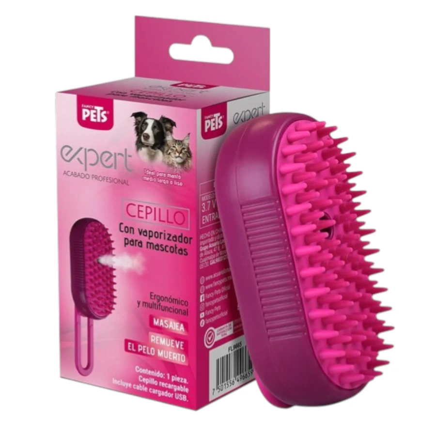 Cepillo expert con vaporizador para mascotas