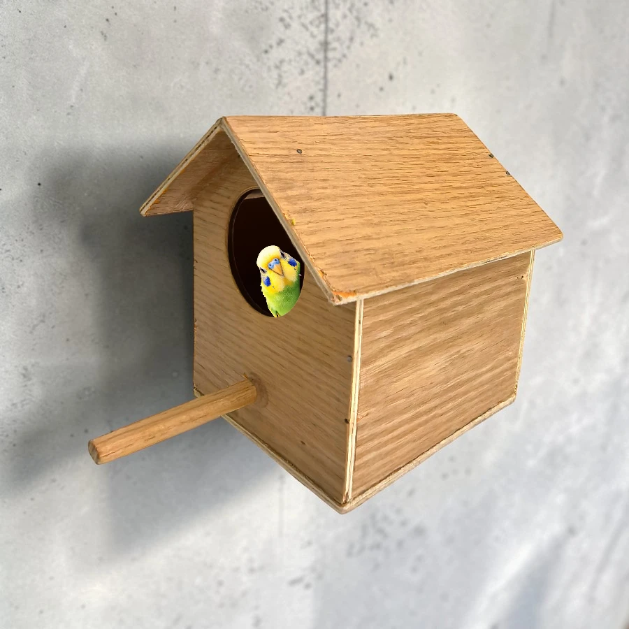Nido casa chica para jaula de pajaros