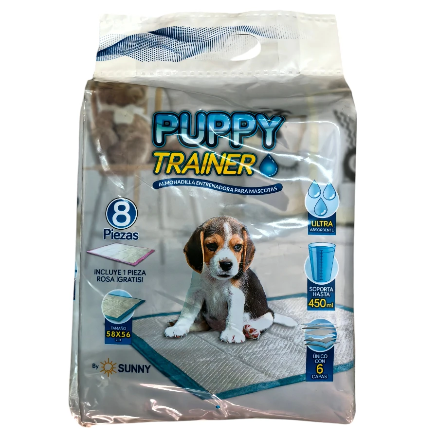 Tapete entrenador puppy desechable 8 pza para mascotas