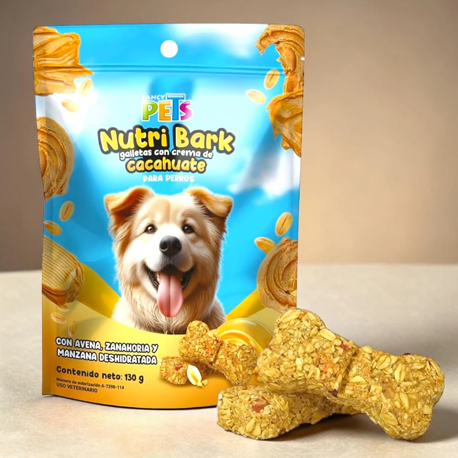Premio nutri bark galletascon crema de cacahuate para perros