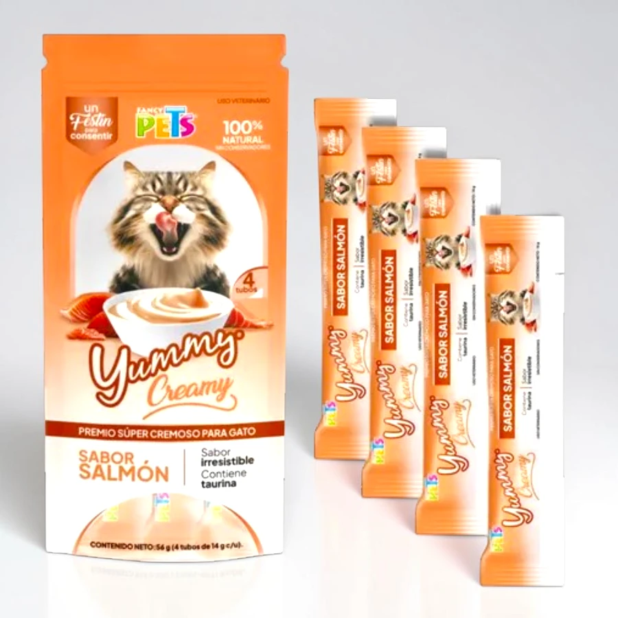 Premios yummy cremoso sabor salmón