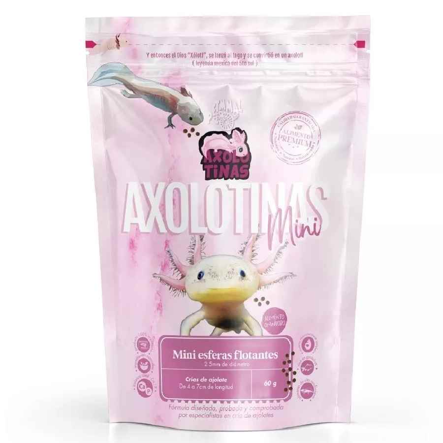Alimento para ajolote axolotinas mini