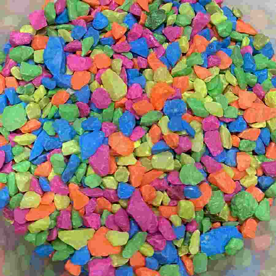 Grava neon 3 mm para acuario fluorescente
