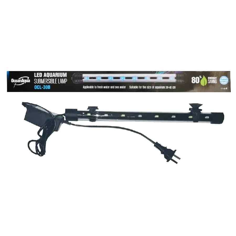 L├â┬ímpara sumergible azul con blanco 30cm
