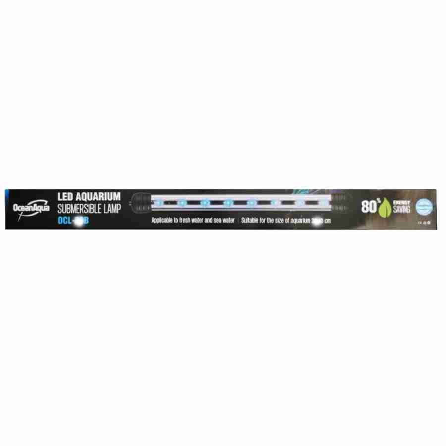 Lampara led sumergible 8 w azul para 50 cm