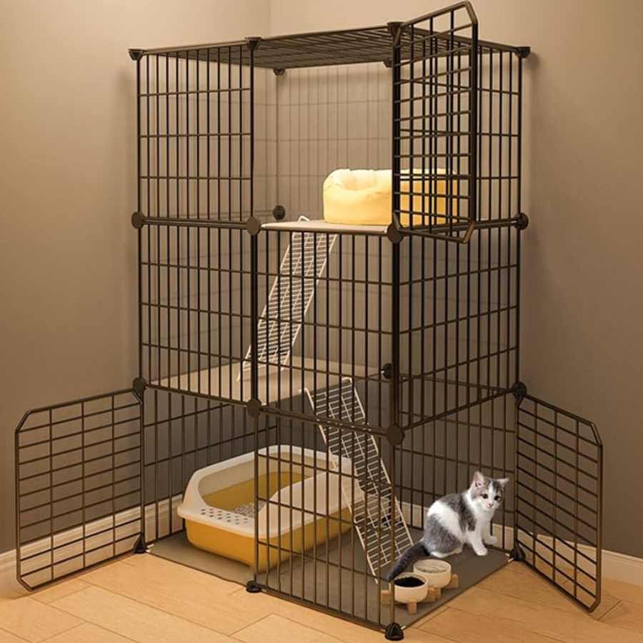 Jaula casa alta para mascotas