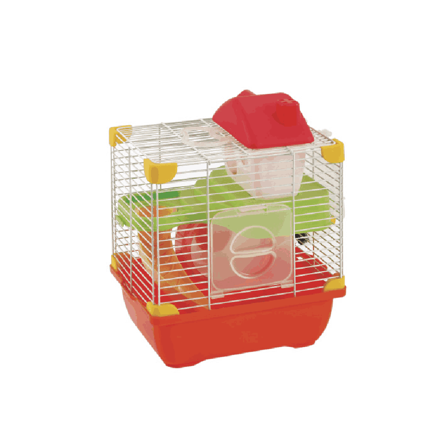 Jaula plastica para hamster hamster land naranja 24.1 x 18.3 x 30.1 cm