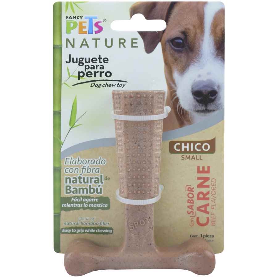Juguete hueso bambu chico carne