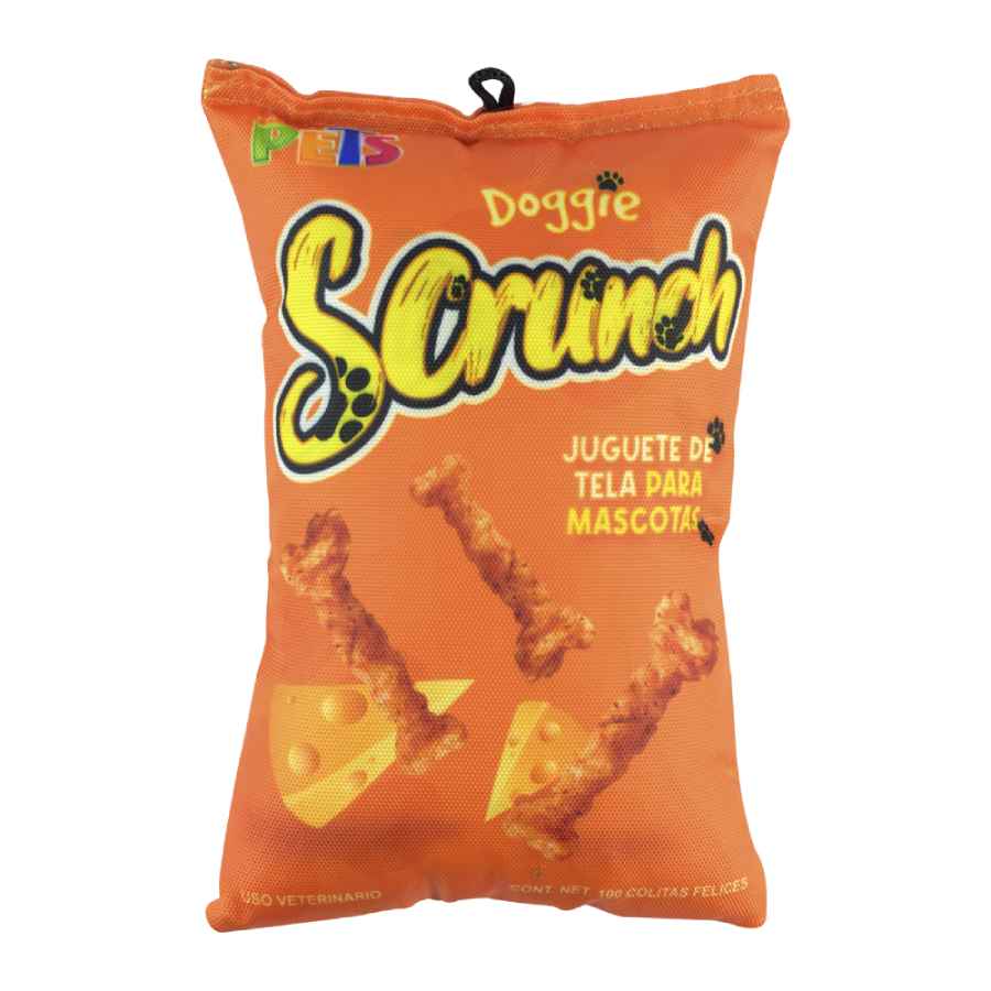 Juguete scrunch queso para perro