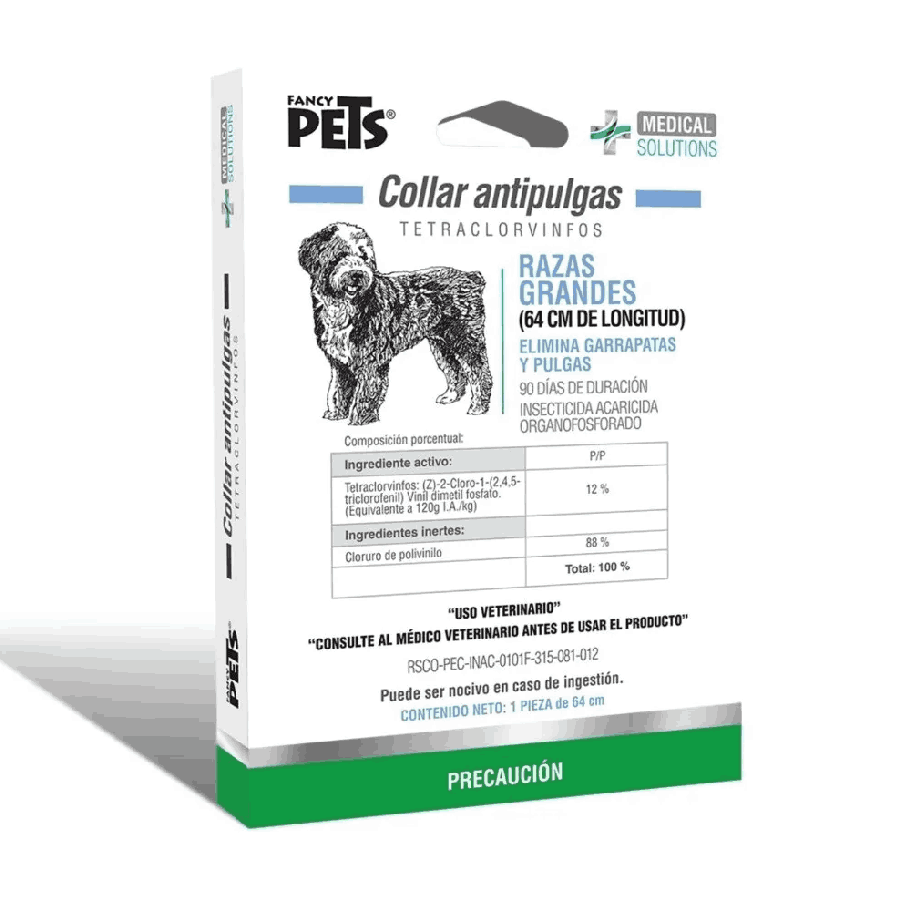 Collar antipulgas para perro razas grandes 64cm