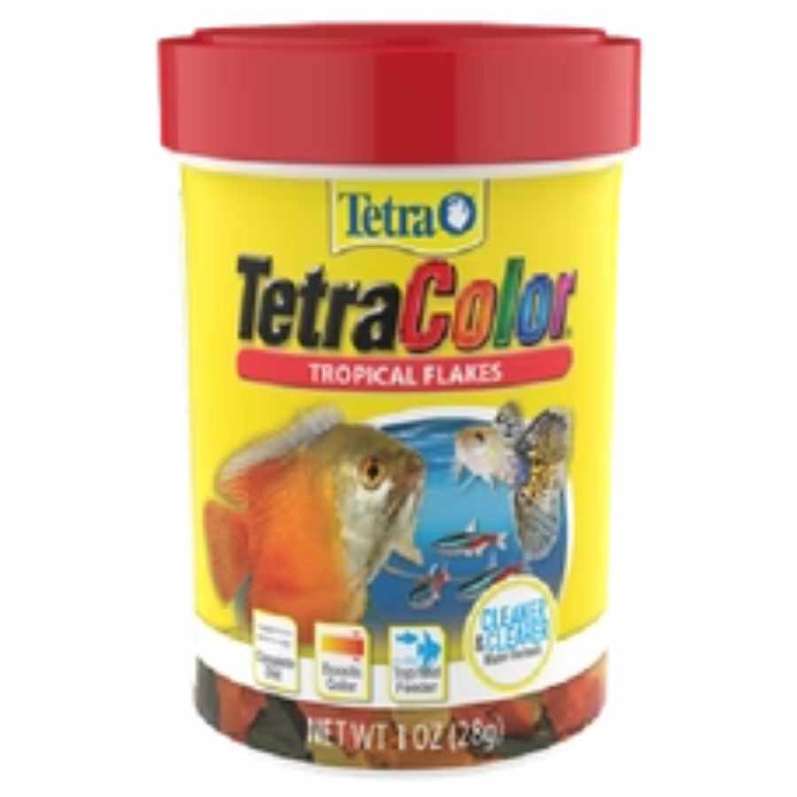 Alimento hojuela tetra color 28g para peces