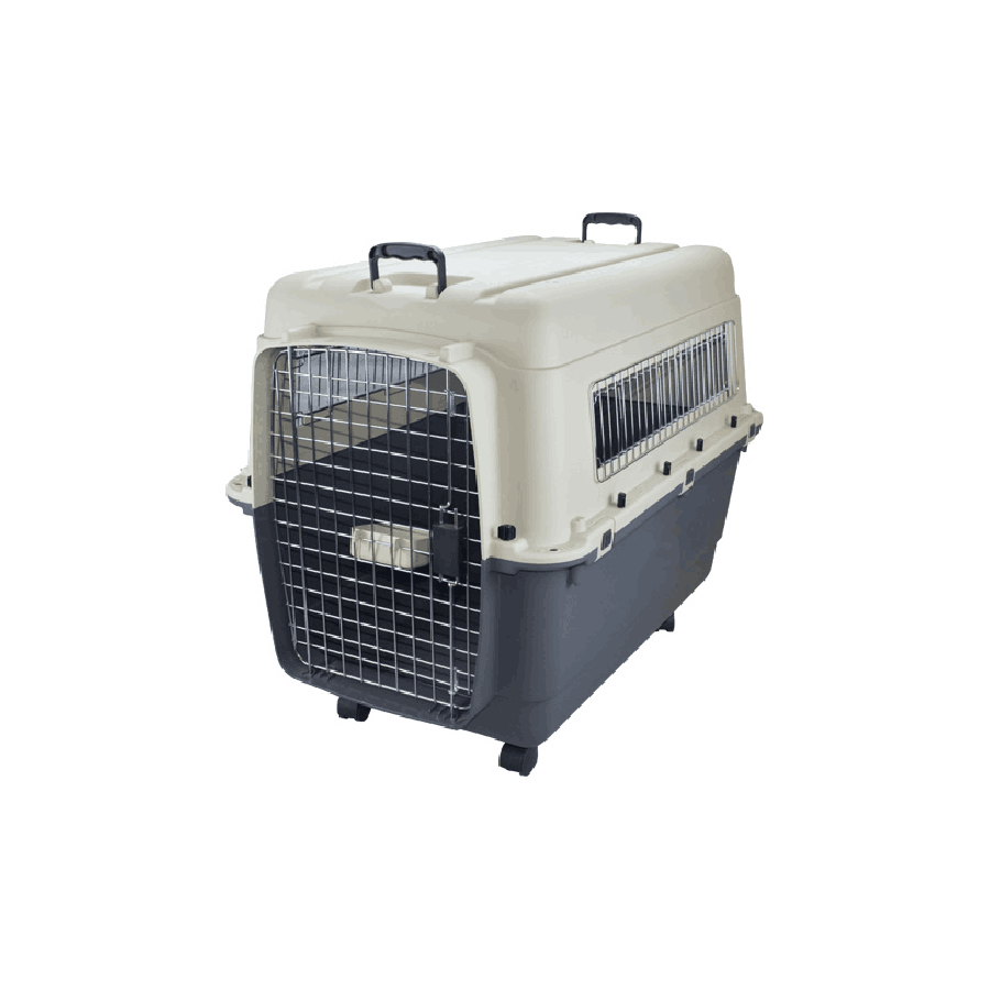 Transportadora kennel intermedia para perro importada 81 x 56 x 59 (incluye set de ruedas)