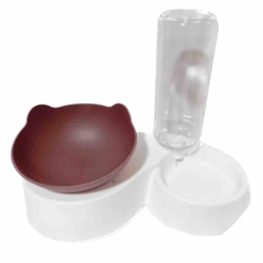 Perla fuente de flor con comedero (rosa)